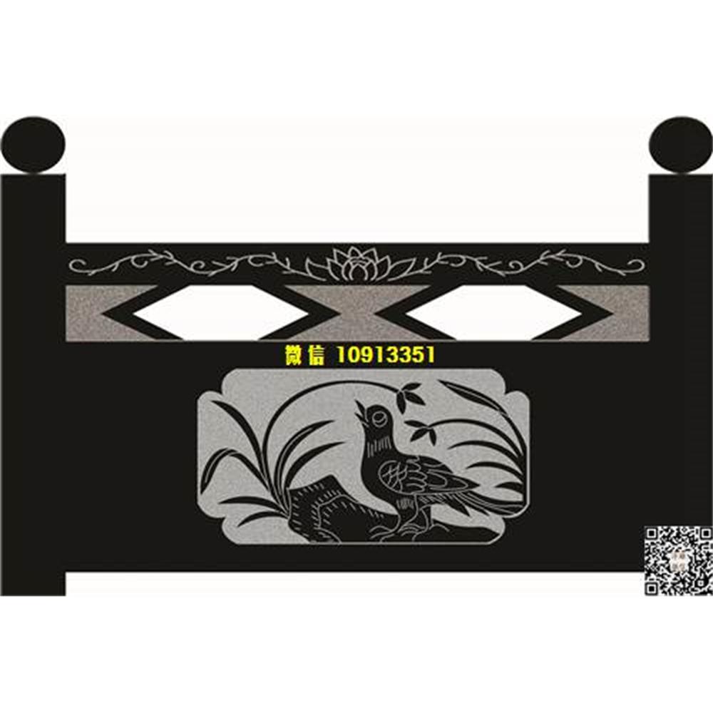 精雕图173兰花鸟栏板精雕图线雕图线条图单线铣底图_电脑雕刻plt文泰矢量图精雕图浮雕图